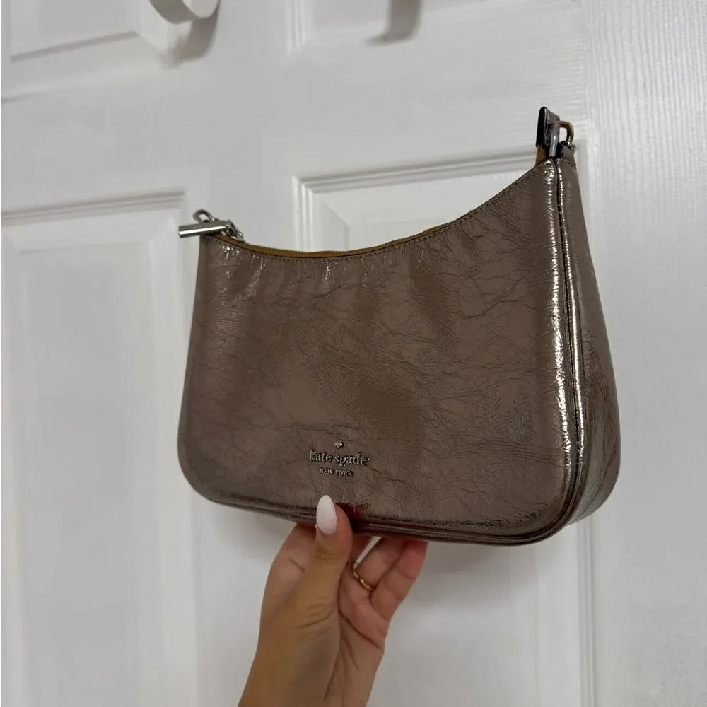 Kate Spade Metallic Silver Wristlet